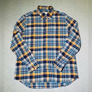 Stenstroms Men’s XL Button Down Shirt Soft Flannel Blue Gray Plaid Casual